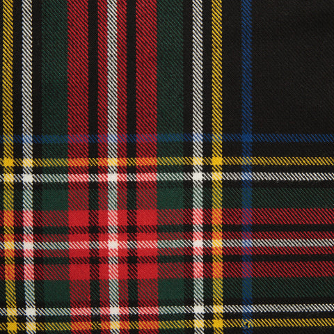 Stewart Black Tharthan Tartan Check 65% Poly 35% Visc