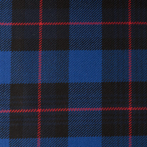 Strath Blue Caledonian Tartan Check 100% Wool