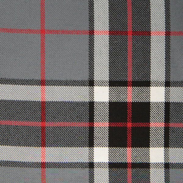 Thomson Small Grey Tharthan Tartan Check 65% Poly 35% Visc