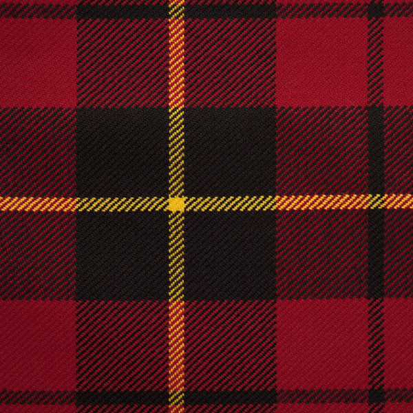 Wallace Red Caledonian Tartan Check 100% Wool